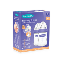 لانسينوه - زجاجة رضاعة بلاستيكية مزدوجة سعة 160 مل